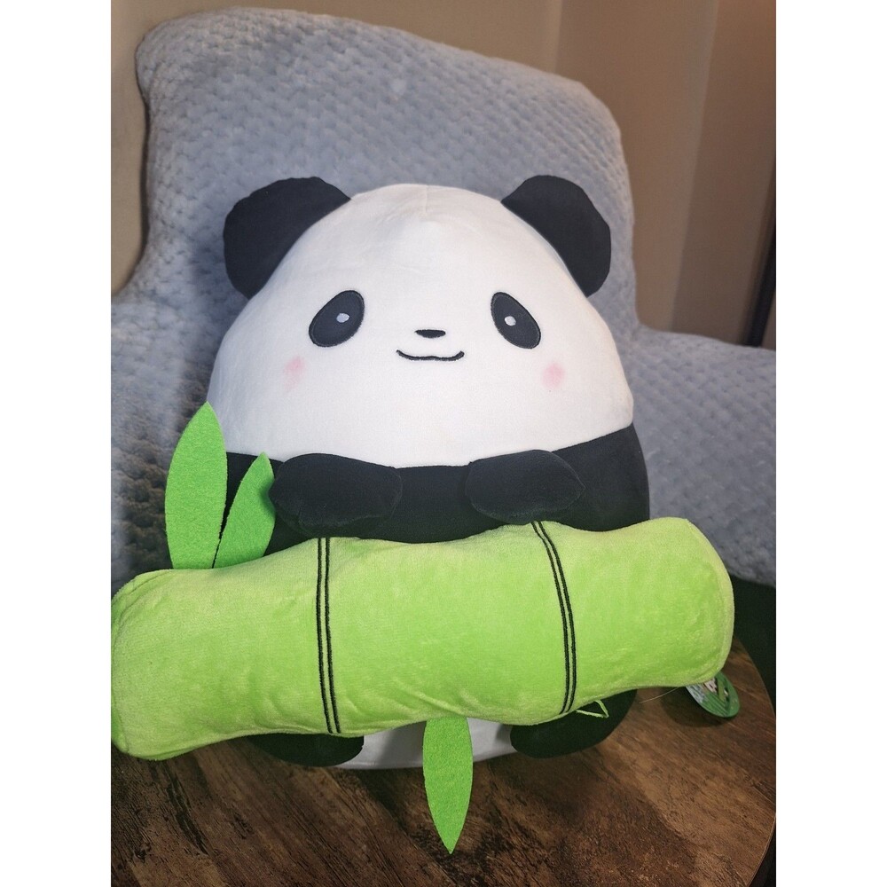 Takashoji 14" Panda Holding Big Bamboo Plush - Round1 Exclusive Prize (NWT)